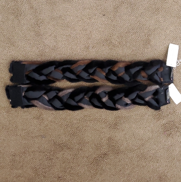 Mink Fur Braided Headband Earwarmer - Picture 3 of 3